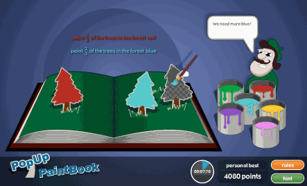 PopUp PaintBook Game view