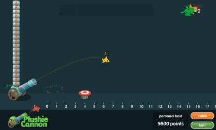 Plushie Cannon Game view