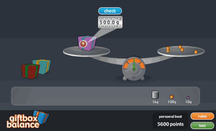 giftbox balance Game view