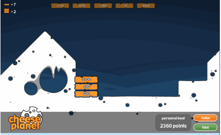 cheese planet Game view