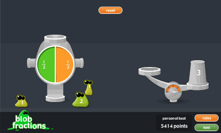 blob fractions game view