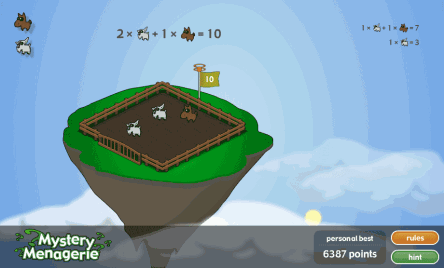 Mystery Menagerie Game view