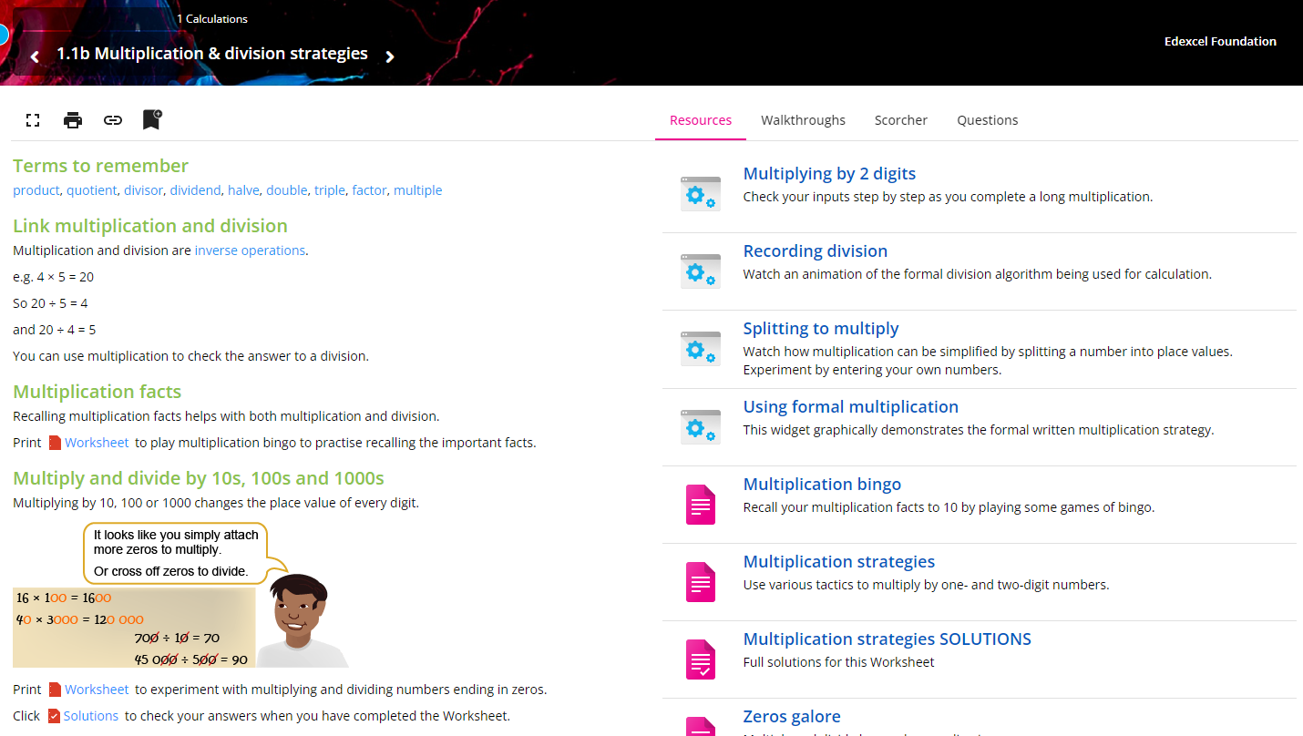 Course dashboard - topic view