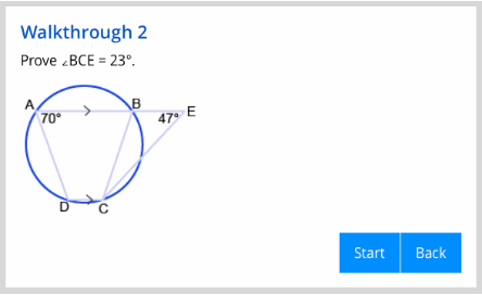 Walkthroughs screen
